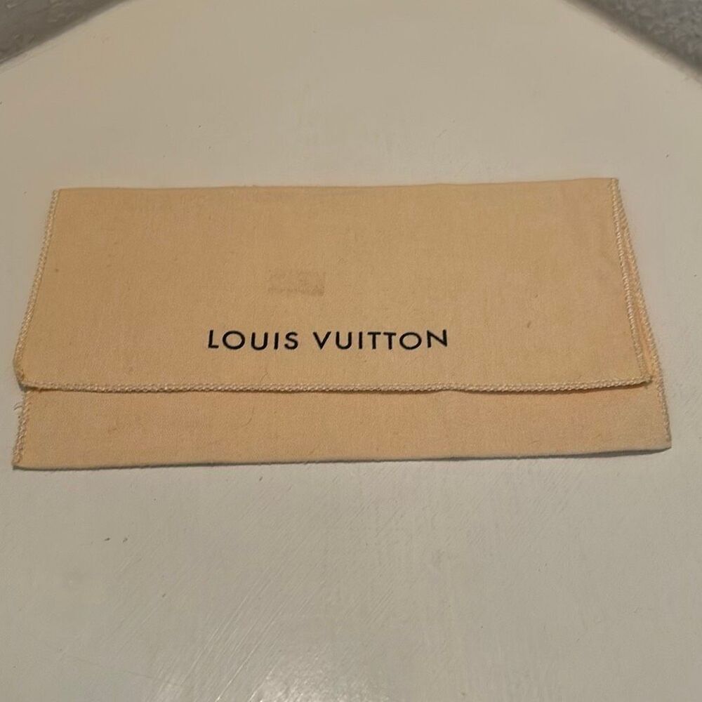 Louis Vuitton Fold Over Dust Cover Tan Spellout Front Bag Storage Travel Luxury
